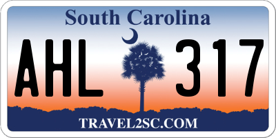 SC license plate AHL317