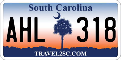 SC license plate AHL318