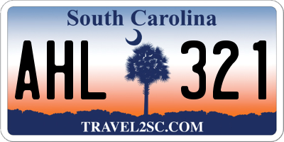 SC license plate AHL321