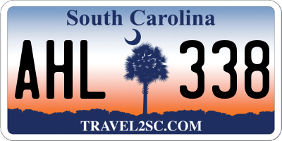 SC license plate AHL338
