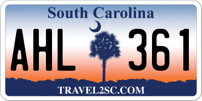 SC license plate AHL361