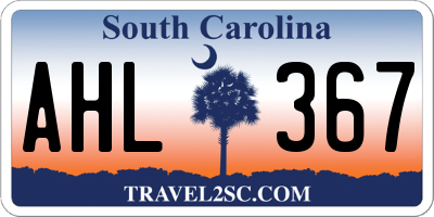 SC license plate AHL367