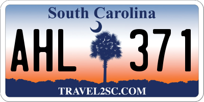 SC license plate AHL371