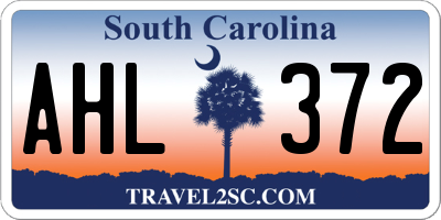 SC license plate AHL372