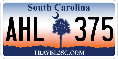 SC license plate AHL375
