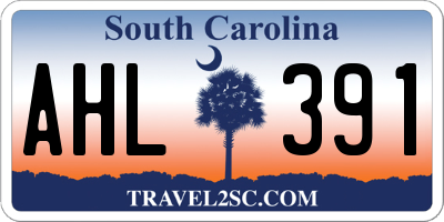 SC license plate AHL391