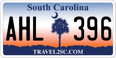 SC license plate AHL396