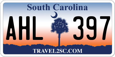 SC license plate AHL397