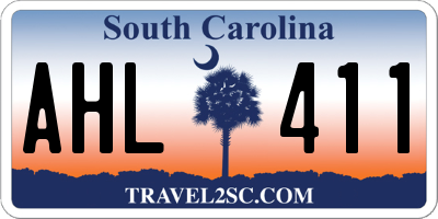 SC license plate AHL411