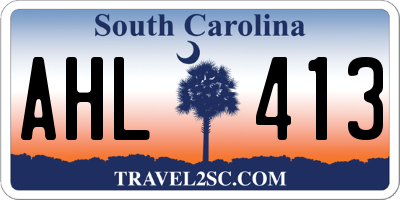 SC license plate AHL413