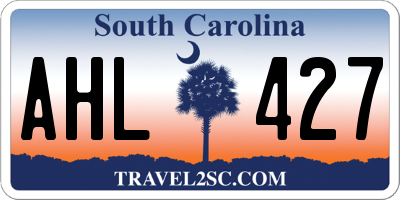 SC license plate AHL427