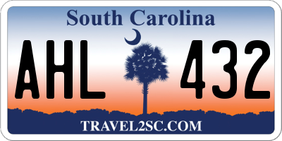 SC license plate AHL432