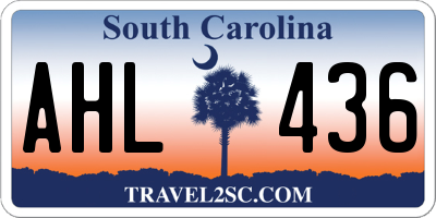 SC license plate AHL436