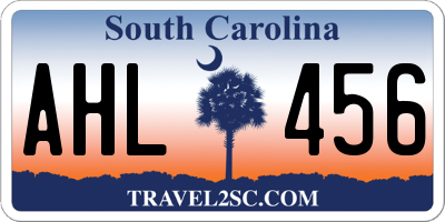 SC license plate AHL456