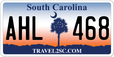 SC license plate AHL468