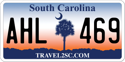 SC license plate AHL469