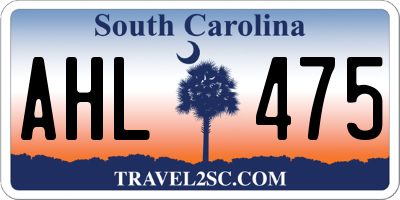 SC license plate AHL475