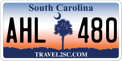 SC license plate AHL480