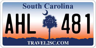 SC license plate AHL481