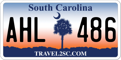 SC license plate AHL486