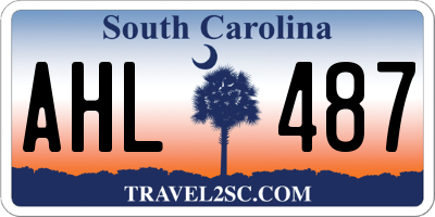 SC license plate AHL487