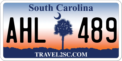 SC license plate AHL489