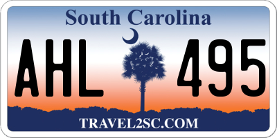SC license plate AHL495