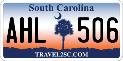 SC license plate AHL506