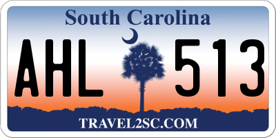 SC license plate AHL513