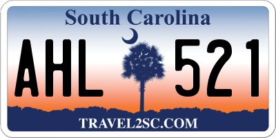 SC license plate AHL521