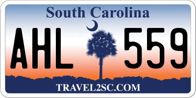SC license plate AHL559