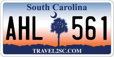 SC license plate AHL561