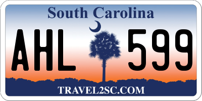 SC license plate AHL599