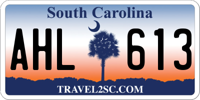 SC license plate AHL613