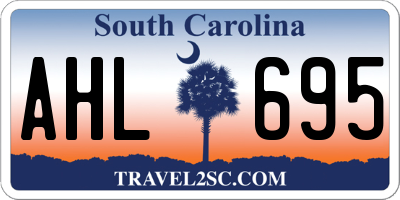 SC license plate AHL695