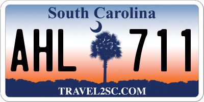 SC license plate AHL711