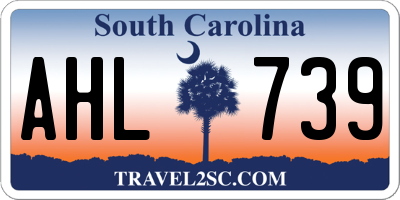 SC license plate AHL739