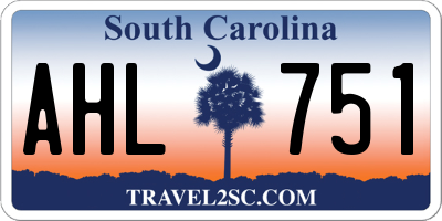 SC license plate AHL751