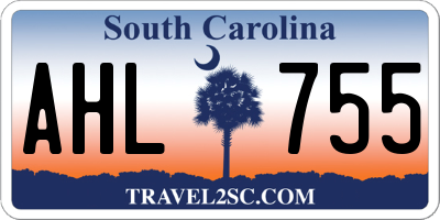 SC license plate AHL755