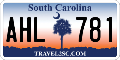 SC license plate AHL781