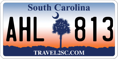 SC license plate AHL813