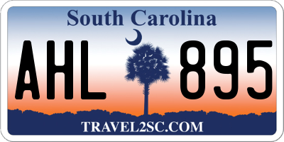 SC license plate AHL895