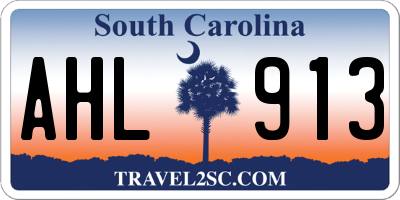 SC license plate AHL913