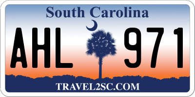SC license plate AHL971
