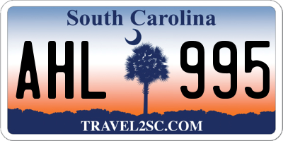 SC license plate AHL995