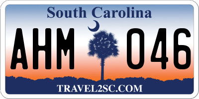 SC license plate AHM046