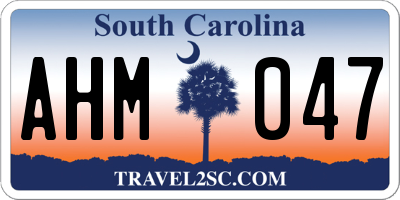 SC license plate AHM047