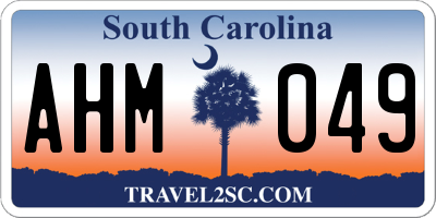 SC license plate AHM049