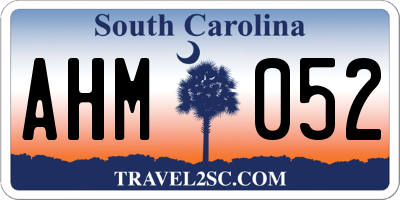 SC license plate AHM052