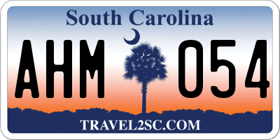 SC license plate AHM054